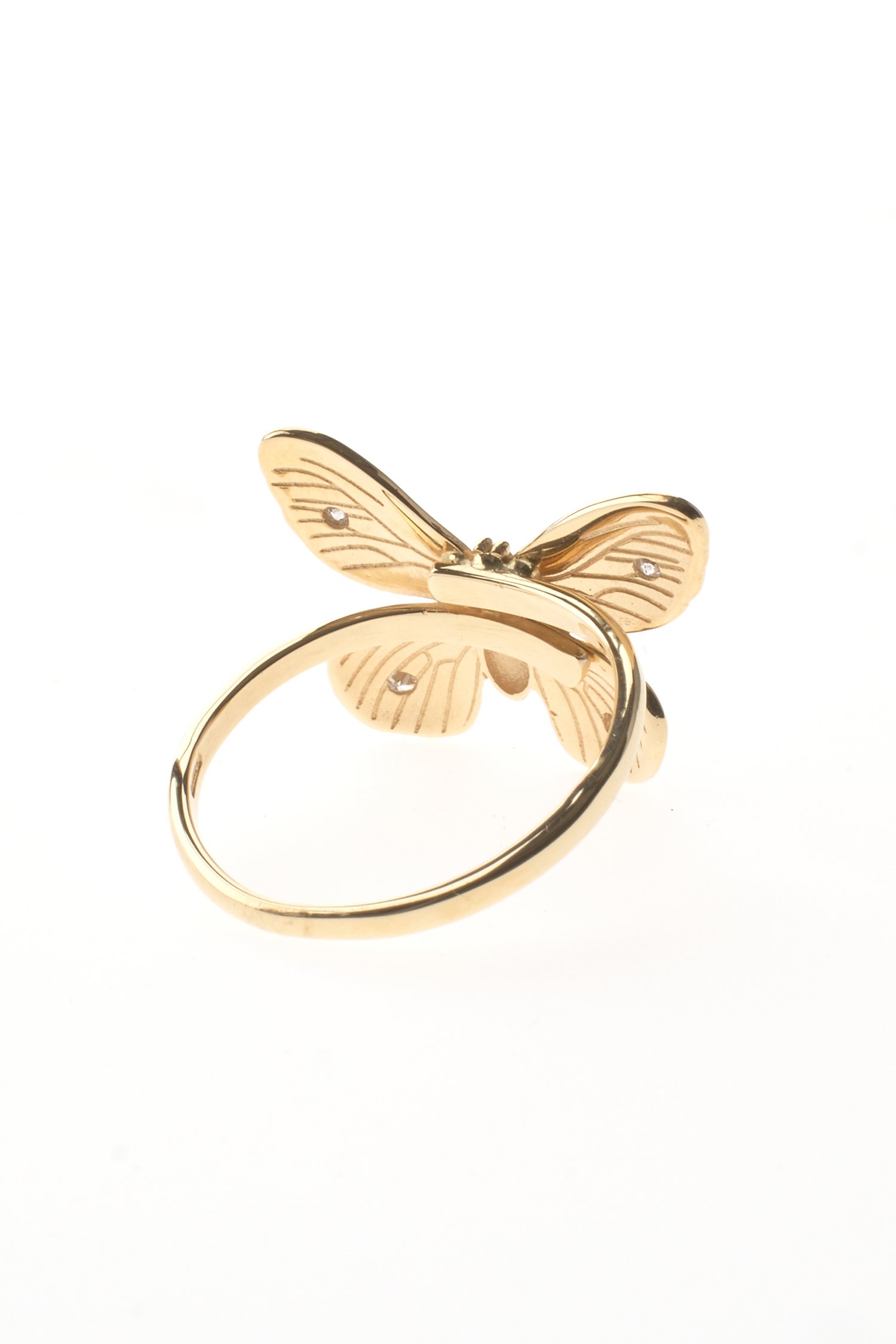 Diamonds butterfly ring.